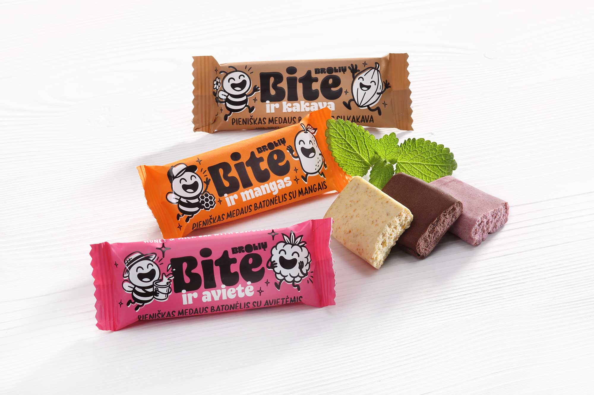 Pieniškų medaus batonėlių „Brolių bitė“ rinkinys - Image 2